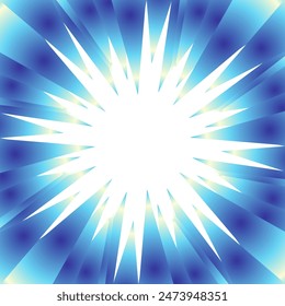 Sparkling blue gradient focus lines