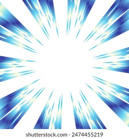 Sparkling blue gradient focus lines
