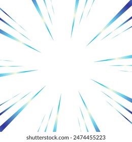 Sparkling blue gradient focus lines