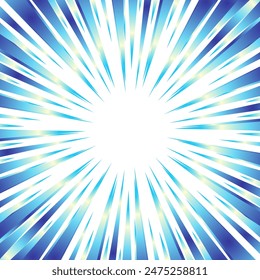 Sparkling blue gradient focus lines