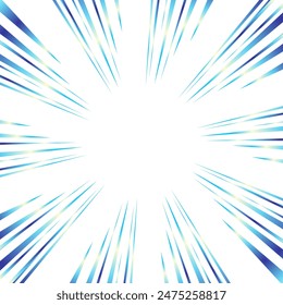 Sparkling blue gradient focus lines