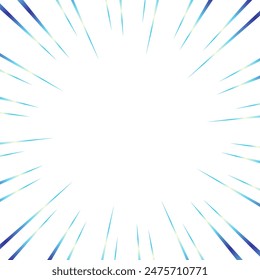Sparkling blue gradient focus lines