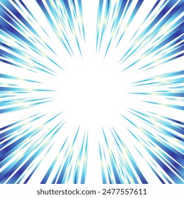 Sparkling blue gradient focus lines