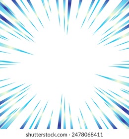 Sparkling blue gradient focus lines