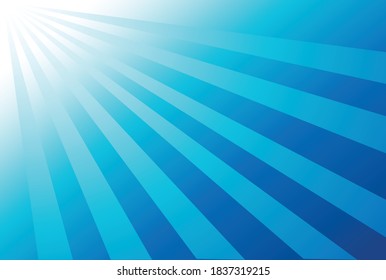 Sparkling blue rays in a straight line from the center - beautifully distributed, backgrounds, abstract - vector