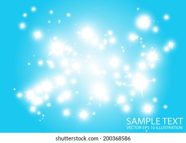 Sparkling blue space decorative background design template - Sparkle blue vector  background  illustration