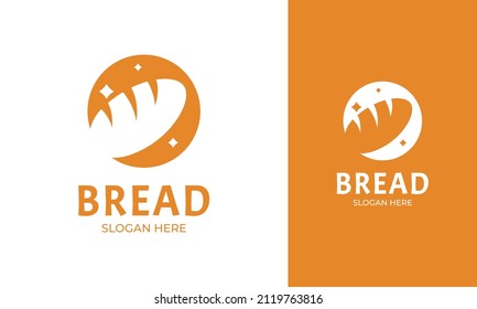 Sparkling bread logo with simple and minimal style. Bakery vector identity