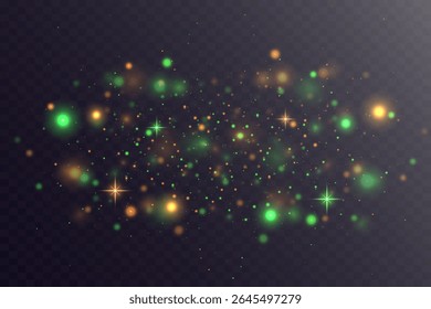 Sparkling bright particles of magic dust. Glow effect.Vector.EPS 10.