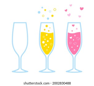 sparkling champagne glass icon vector illustration