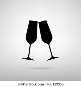Sparkling champagne glasses