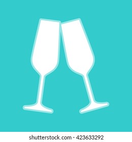Sparkling champagne glasses