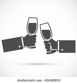 Sparkling champagne glasses