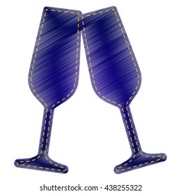 Sparkling champagne glasses