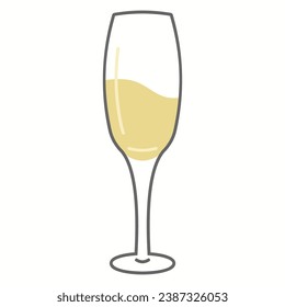 Sparkling champagne glasses vector illustration