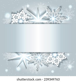 Sparkling Christmas Background with Snowflake
