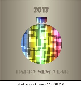 Sparkling Christmas decorations. Vector illustration.