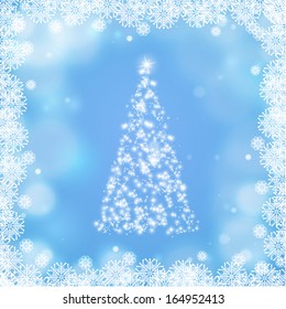 Sparkling Christmas tree background