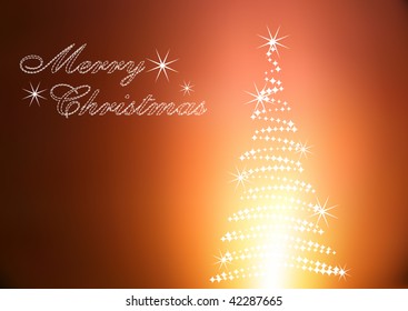 Sparkling Christmas Tree Background