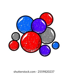 sparkling circle crystal ball bubble vector illustration