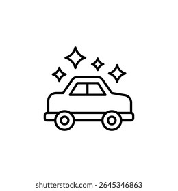 Sparkling Clean Car Icon Depicting Freshness And Neat Appearance