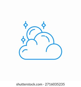 sparkling clear cloud icon sign vector