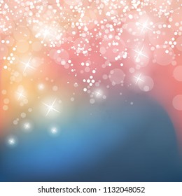 Sparkling Cover Design Template with Abstract Blurred Background