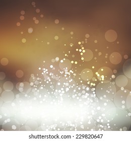 Sparkling Cover Design Template with Abstract, Blurred Background