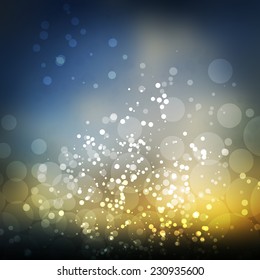 Sparkling Cover Design Template with Abstract, Blurred Background