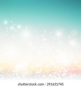 Sparkling Cover Design Template with Abstract, Blurred Background