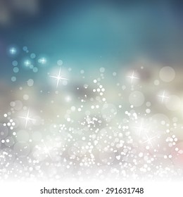 Sparkling Cover Design Template with Abstract, Blurred Background