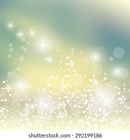 Sparkling Cover Design Template with Abstract, Blurred Background