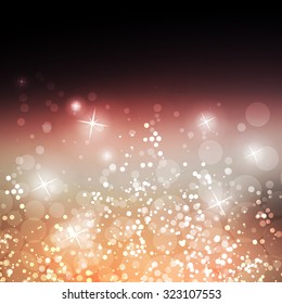 Sparkling Cover Design Template with Abstract, Blurred Background - Cover to Christmas, New Year or Other Designs