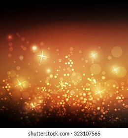 Sparkling Cover Design Template with Abstract, Blurred Background - Cover to Christmas, New Year or Other Designs