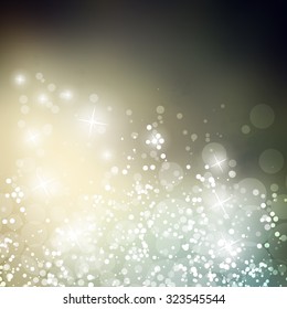 Sparkling Cover Design Template with Abstract, Blurred Background - Cover to Christmas, New Year or Other Designs