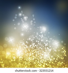 Sparkling Cover Design Template with Abstract, Blurred Background - Cover For Christmas, New Year or Other Designs