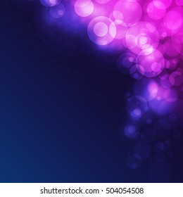 Sparkling Cover Design Template with Abstract, Blurred Background for Christmas, New Year or Other Holiday Designs