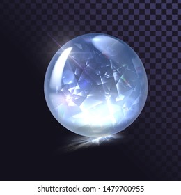 Sparkling Crystal Ball, Ice Ball, Shiny Round Shape