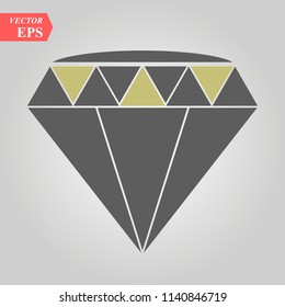 A sparkling cubic crystal jewel is graphically designed to make an icon for diamond