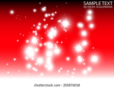 Sparkling decorative red background design template - Sparkles and glitters red vector  background illustration