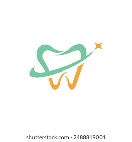 Sparkling Dentistry or Dental Logo Concept