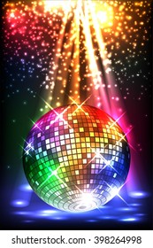 sparkling disco ball. Night party
