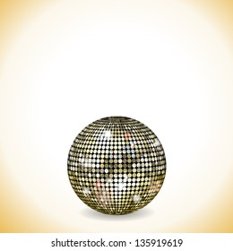 Sparkling Disco Ball Vector Background