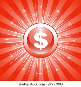 Sparkling Dollar Sign Background