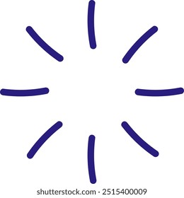 Leuchtende Doodle Star Vektorgrafik