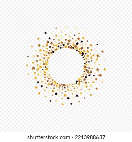 Sparkling Dust Vector Transparent Background. Shiny Abstract Glitter Illustration. Shine Magic Design.  Golden Effect Starry Pattern.