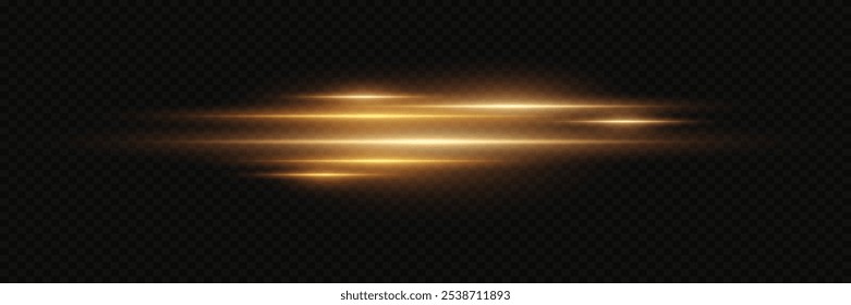 Efecto brillante de la luz y las líneas. Brillo de neón de rayos láser. Sobre un fondo transparente.