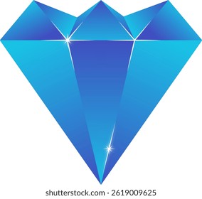 Sparkling Elegant Vector Blue Diamond. A sparkling blue diamond vectors in elegant and clean styles.
