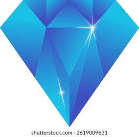 Sparkling Elegant Vector Blue Diamond. A sparkling blue diamond vectors in elegant and clean styles.