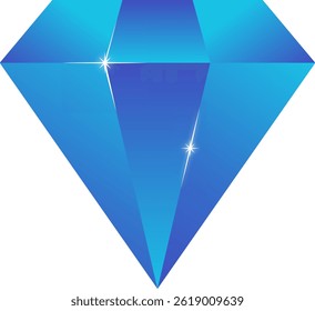 Sparkling Elegant Vector Blue Diamond. A sparkling blue diamond vectors in elegant and clean styles.