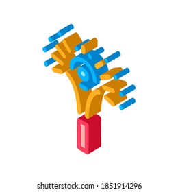 sparkling firework icon vector. isometric sparkling firework sign. color isolated symbol illustration